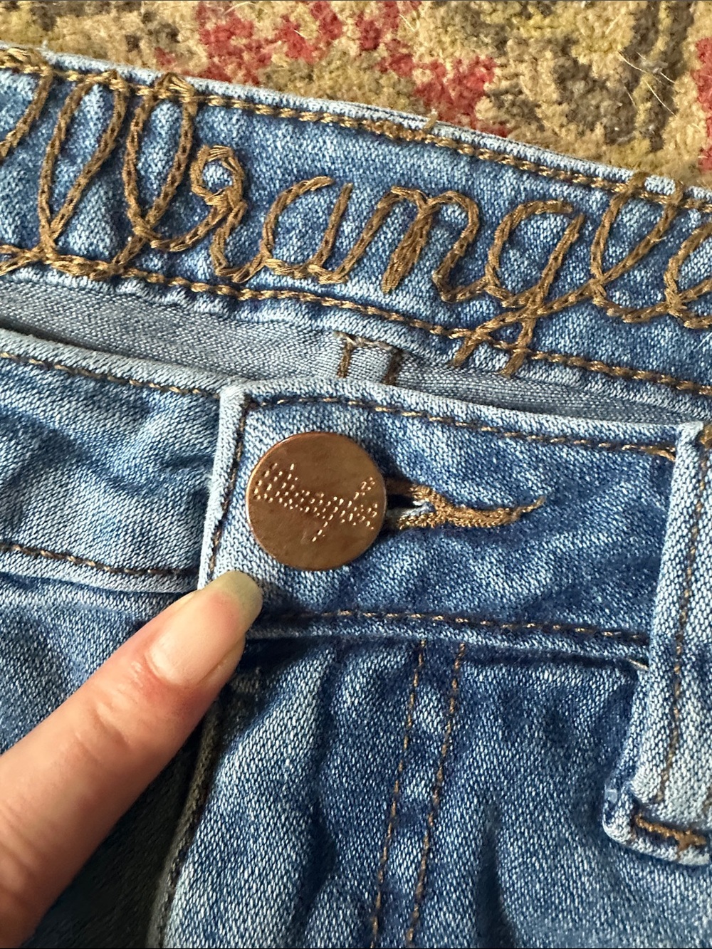 Wrangler Light Blue Flared Wide-Leg Jeans - Picture 6 of 9
